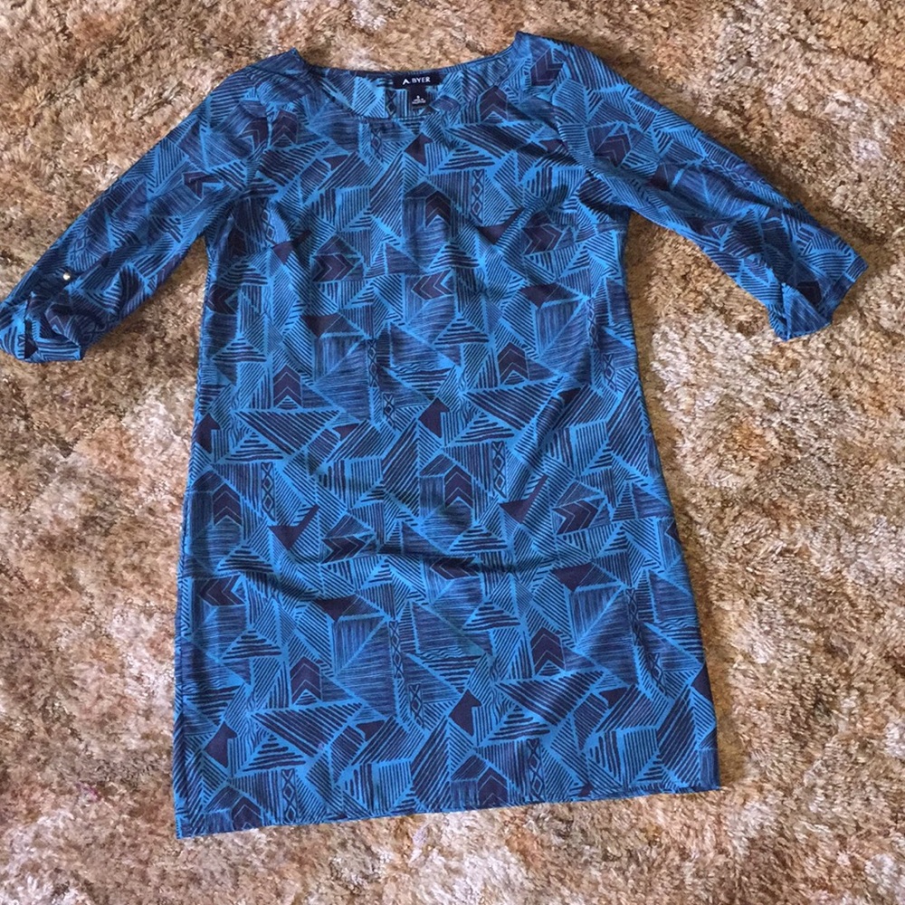 TEAL & BLACK A BYER DRESS!! never worn